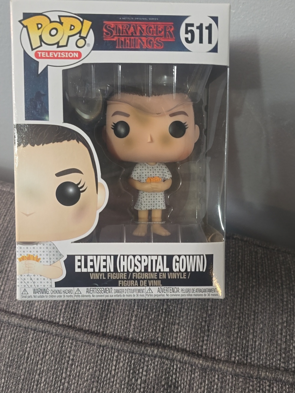 Funko Pop! Eleven in Hospital Gown - White & Peach Details
